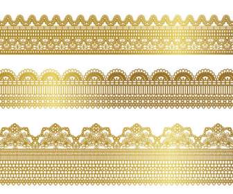 Gold Patterned Lace