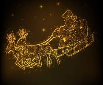 Golden Chariot étoile De Noël