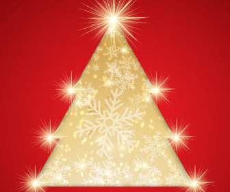 Golden Snowflake Christmas Tree