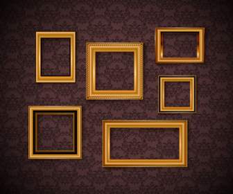 Gorgeous Wallpaper Gold Photo Frames