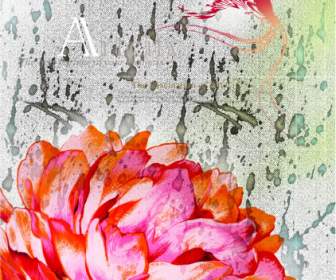 Gorgeous Watercolor Flower Background Psd Material