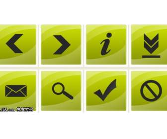 Green A Square Page Icon Png