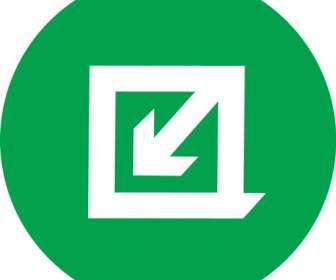Icono De Flecha Verde