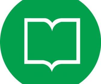 Icono De Libro De Fondo Verde
