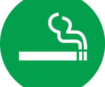 Grüner Hintergrund Zigarette Symbole