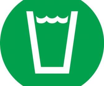 Icono De La Taza De Fondo Verde