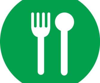 Green Background Tableware Icons