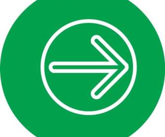 Icono De Flecha Círculo Verde