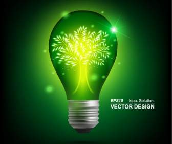 Grünes Design Von Hellen Lichtern