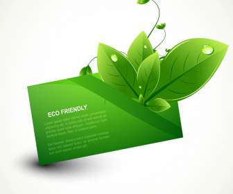 Design De Cartão Verde Elemento