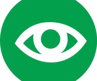 Grünes Auge-Symbol