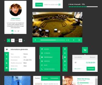 緑の外国の Web サイト インターフェイス デザイン Psd テンプレート
