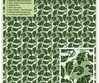 녹색 잎 패턴