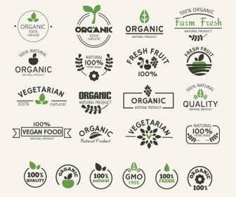 緑の自然食品の表示