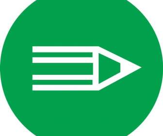 Ikona Ołówka Zielony