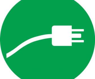 Grüne Stecker Symbol