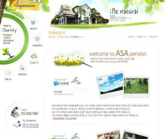 Grüne Immobilien-Website-Vorlagen-Psd-material