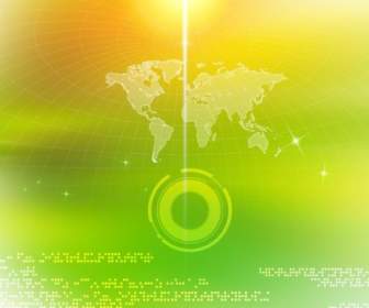Green Science And Technology Background Psd Material
