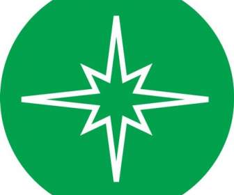 зеленый значок звезды