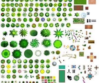 Green Tree Collection Psd Stuff