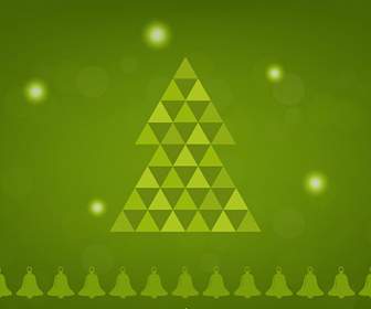 Green Triangle Christmas Tree Background