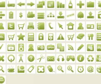 green web vector icons download