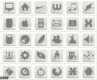 Grey Apple Desktop Icon Png