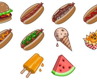 hamburger hot dog icon
