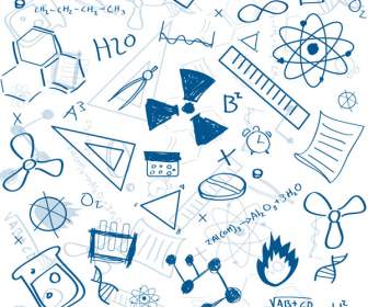 Hand Drawn Elements Of Science Background
