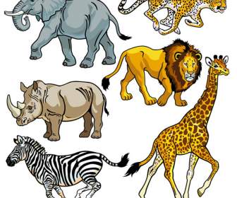 手繪非洲野生動物