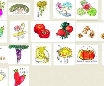 Psd De Verduras De Dibujos Animados Pintada A Mano