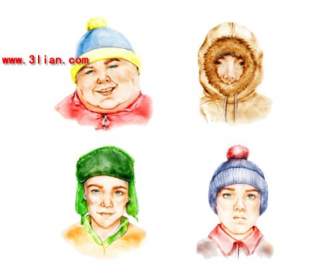 Hand Painted Characters Picture Png Icon