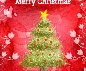 Hand Painted Christmas Cards Cover Image Psd Material