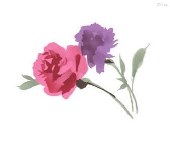 手描きの花の Psd ソースファイル