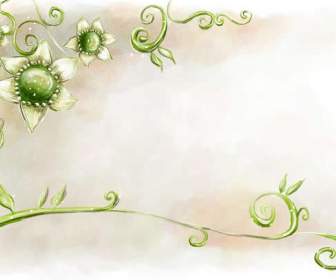 Hand Painted Green Psd Layered Material