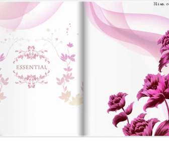 Hand Painted Purple Flower Psd Layered Templates
