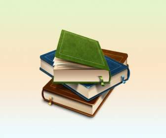Hand Painted Realistic Books Book Icon Psd Layered Material