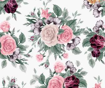Hand Painted Roses Background