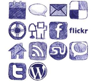 Hand Painted Style Web Png Icons