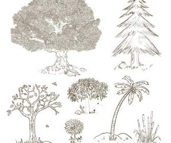 手描きのツリーのデザイン