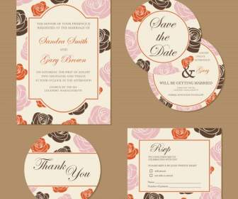 Handgemalte Hochzeit Hintergrund Blumen-design