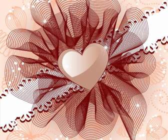 Heart Shaped Corrugated Background Pattern