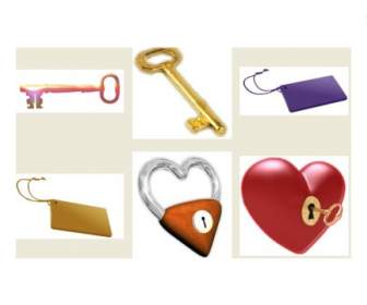 heart shaped key material png