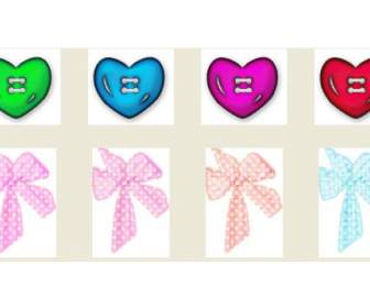hearts and bows png stuff