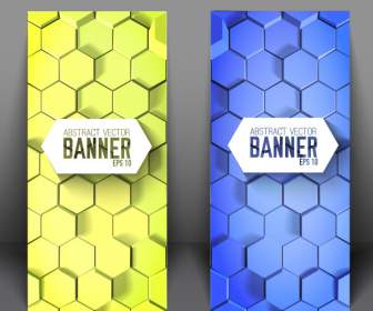 Honeycomb Background Shades Of Yellow And Blue Template
