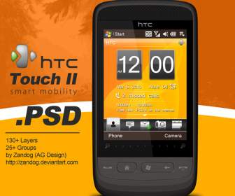 htc touch smartphone phone psd material
