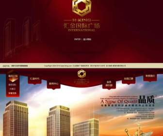 Huijin Plaza Real Estate Web Templates Psd Modelo