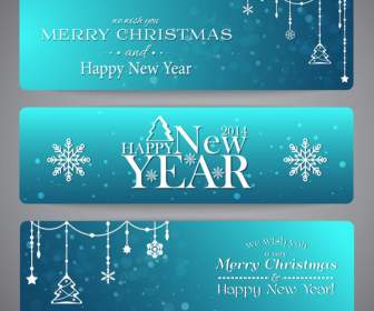 Illustration Of Christmas Banners Backgrounds