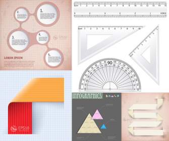 Infographics And Ruler Protractor