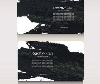 インク黒と白のビジネス カードのデザイン